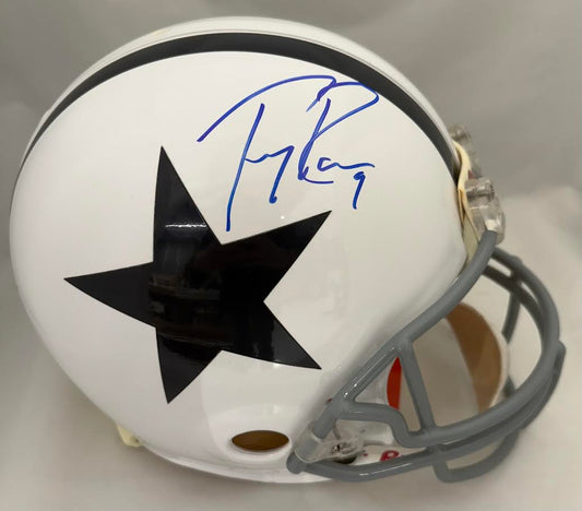 Tony Romo Autographed Hand Signed Full Size Authentic Dallas Cowboys Helmet - Romo Holo