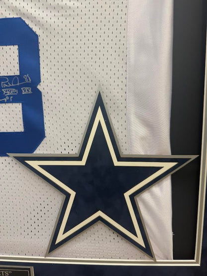 Aikman / Irvin / Smith Autographed Hand Signed Custom Framed Dallas Cowboys Triplets Jersey - PSA/DNA COA