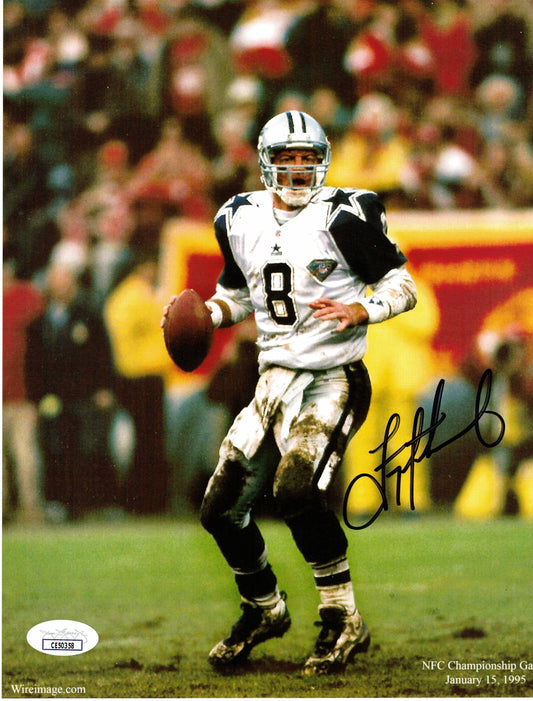 Troy Aikman Autographed Hand Signed 8x10 Dallas Cowboys Photo - JSA COA