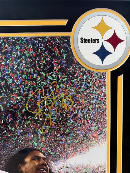 Troy Polamalu Autographed Hand Signed Custom Framed 16x20 Pittsburgh Steelers Photo - GTSM COA