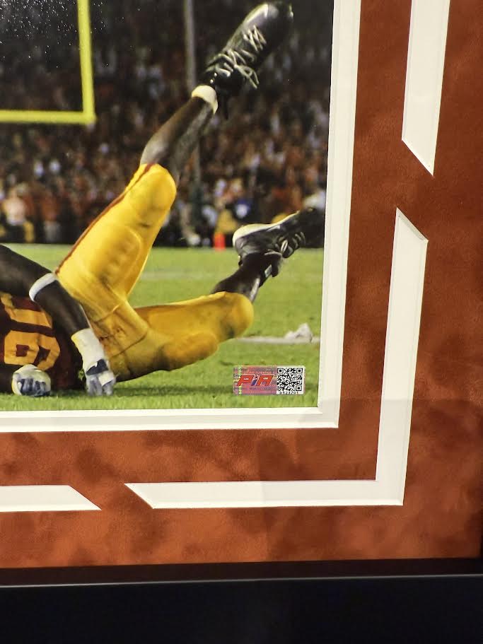 Vince Young Autographed Hand Signed Custom Framed 16x20 Texas Longhorns Photo - PIA COA