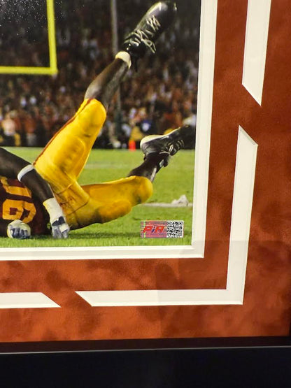 Vince Young Autographed Hand Signed Custom Framed 16x20 Texas Longhorns Photo - PIA COA