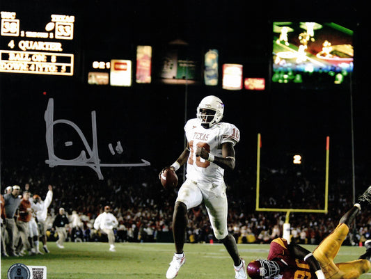 Vince Young Autographed Hand Signed 8x10 Texas Longhorns Photo - Beckett COA