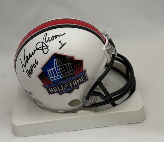 Warren Moon Autographed Hand Signed HOF Mini Helmet W/ "HOF 06" Inscription - Player Holo