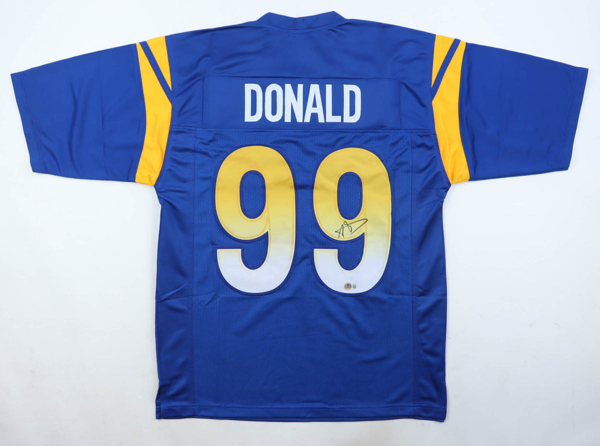 Aaron Donald Autographed Hand Signed Custom Los Angeles Rams Jersey - Beckett COA