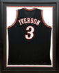 Allen Iverson Autographed Hand Signed Custom Framed Philadelphia 76ers Jersey - PSA COA