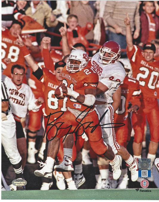 Barry Sanders Autographed Hand Signed 8x10 Vertical Oklahoma State Photo - Schwartz COA