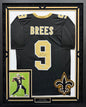 Drew Brees Autographed Hand Signed Custom Framed New Orleans Saints Jersey - Beckett COA