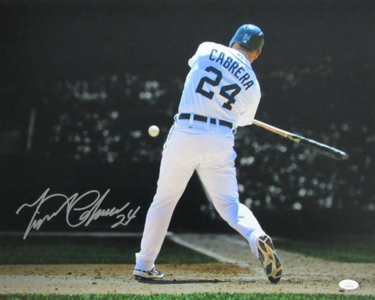 Miguel Cabrera Autographed Hand Signed 16x20 Tigers Photo - JSA COA