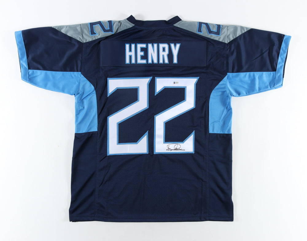 Derrick Henry Autographed Hand Signed Custom Tennessee Titans Jersey - Beckett COA