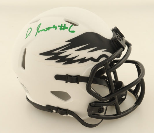 Devonta Smith Autographed Hand Signed Philadelphia Eagles Mini Helmet - Beckett COA