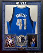 Dirk Nowitzki Autographed Hand Signed Custom Framed Dallas Mavericks Jersey W/ Inscription - Fanatics COA