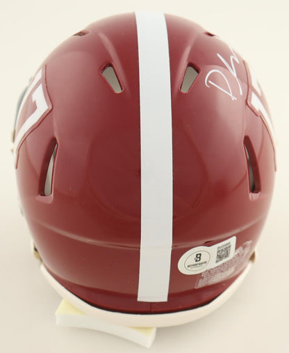 Devonta Smith Autographed Hand Signed Alabama Crimson Tide Mini Helmet W/ Insc. - Beckett COA