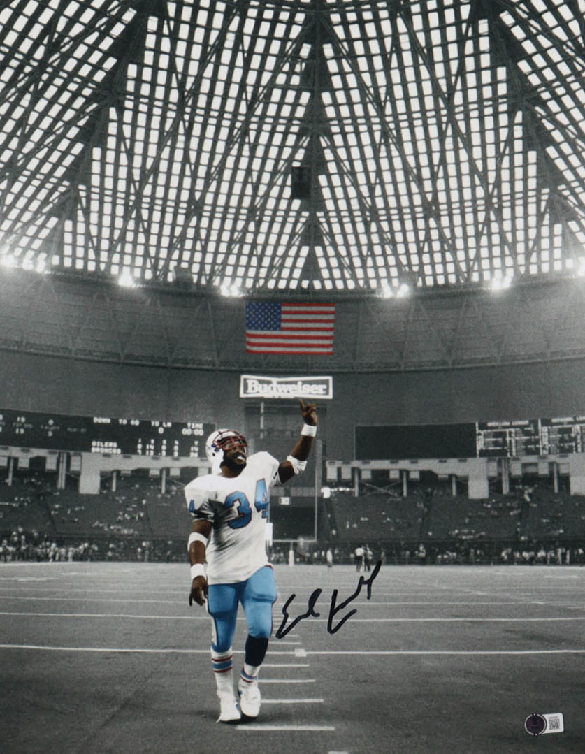 Earl Campbell Autographed Hand Signed 16x20 Houston Oilers Photo - Beckett COA