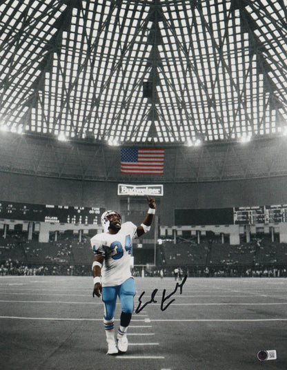 Earl Campbell Autographed Hand Signed 16x20 Houston Oilers Photo - Beckett COA