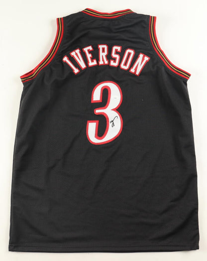 Allen Iverson Autographed Hand Signed Custom Philadelphia 76ers Jersey - JSA COA