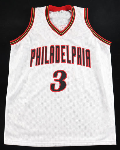 Allen Iverson Autographed Hand Signed Custom Philadelphia 76ers Jersey - JSA COA