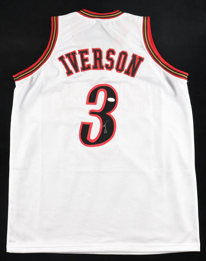 Allen Iverson Autographed Hand Signed Custom Philadelphia 76ers Jersey - JSA COA