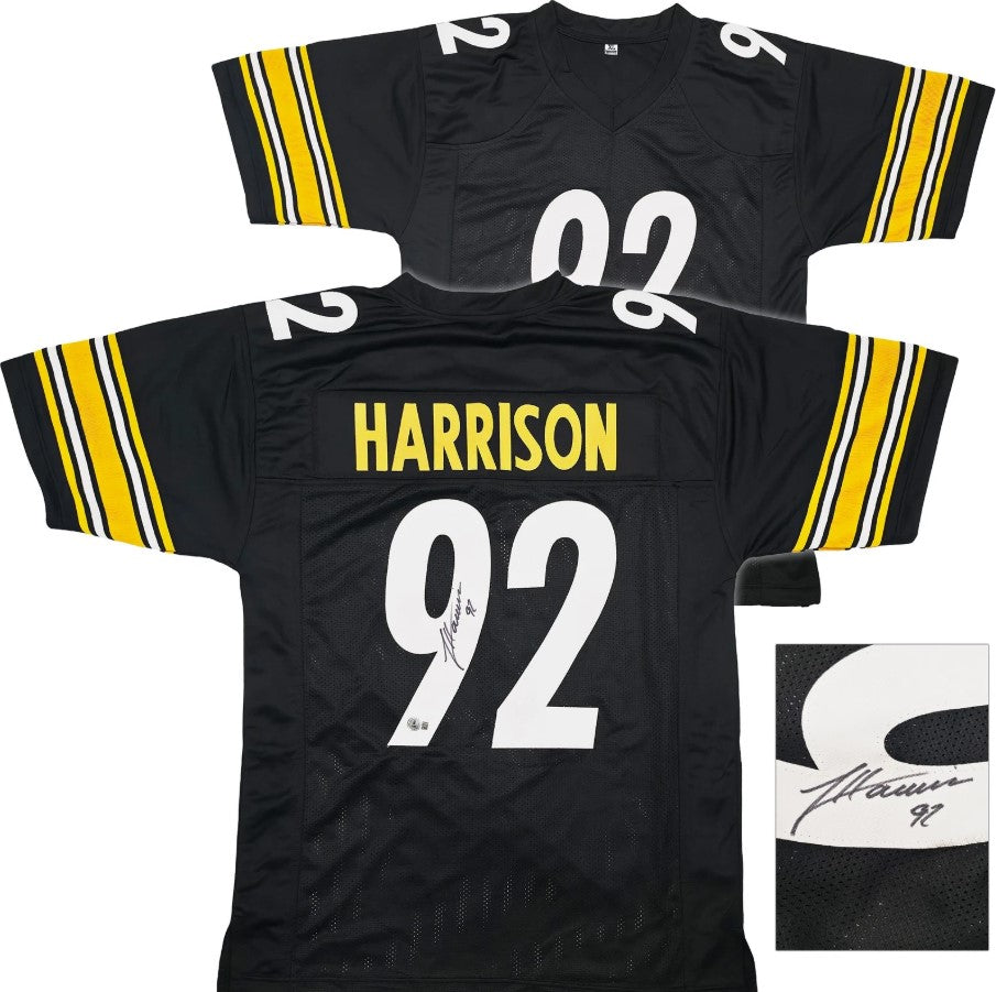 James Harrison Autographed Hand Signed Custom Pittsburgh Steelers Jersey - Beckett COA
