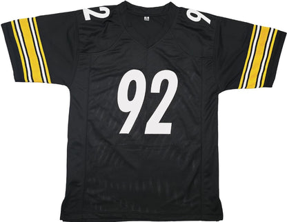 James Harrison Autographed Hand Signed Custom Pittsburgh Steelers Jersey - Beckett COA