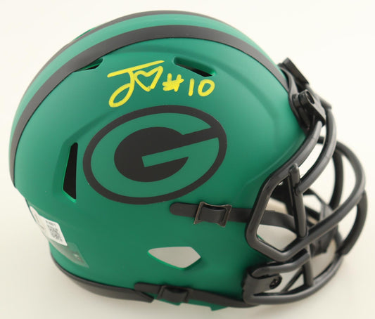 Jordan Love Autographed Hand Signed Green Bay Packers Mini Helmet - Beckett COA