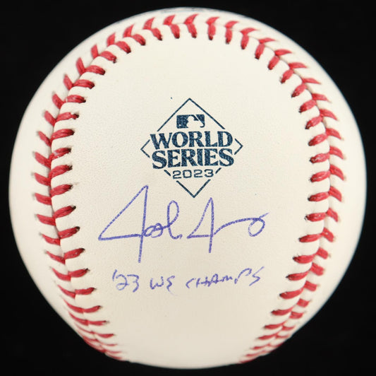 Josh Jung Autographed Hand Signed World Series Ball - Beckett COA