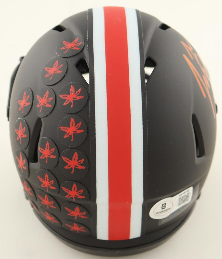Justin Fields Autographed Hand Signed Ohio State Mini Helmet - Beckett COA