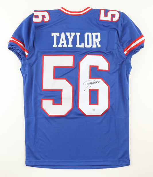 Lawrence Taylor Autographed Hand Signed Custom New York Giants Jersey - JSA COA