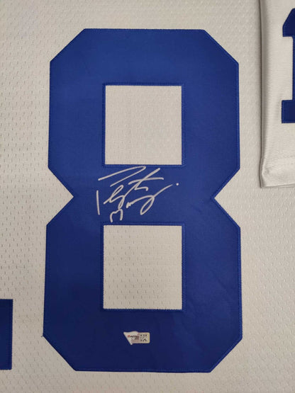 Peyton Manning Autographed Hand Signed Custom Framed Indianapolis Colts Jersey - Fanatics COA