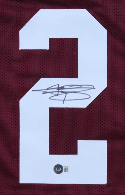 Johnny Manziel Autographed Hand Signed Custom Texas A&M Jersey - Beckett COA