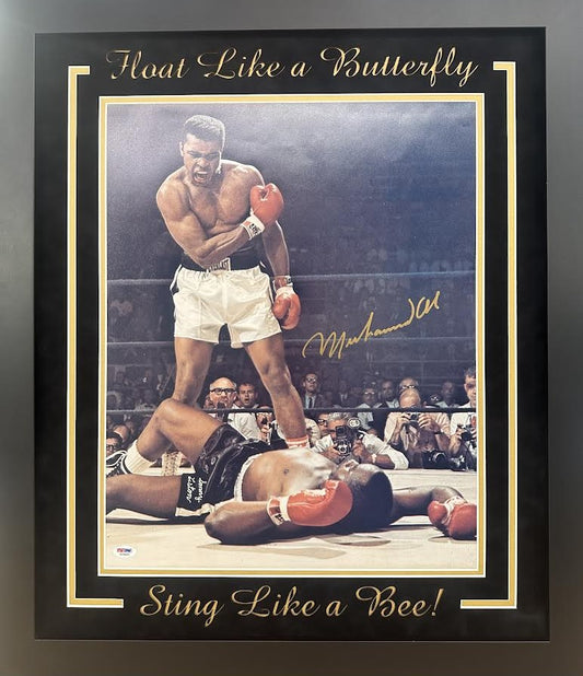 Muhammad Ali Autographed Hand Signed Custom Framed 16x20 Photo - PSA/DNA LOA
