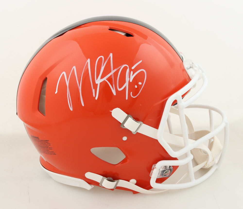 Myles Garrett Autographed Hand Signed Full Size Replica Cleveland Browns Helmet - Beckett COA