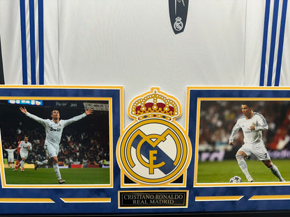Cristiano Ronaldo Autographed Hand Signed Custom Framed Real Madrid Jersey - Beckett COA