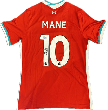 Sadio Mane Autographed Hand Signed Liverpool Jersey - Beckett COA