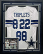 Aikman / Irvin / Smith Autographed Hand Signed Custom Framed Dallas Cowboys Triplets Jersey - PSA/DNA COA