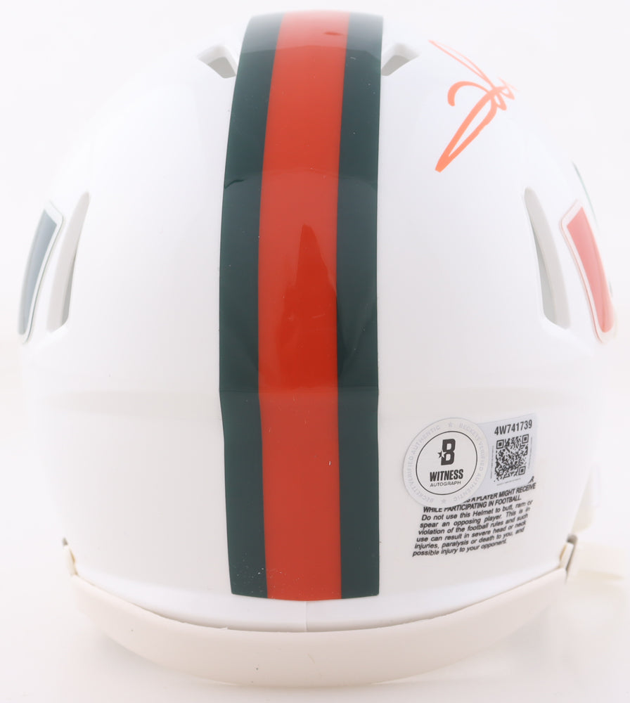 Clinton Portis Autographed Hand Signed Miami Hurricanes Mini Helmet - Beckett COA