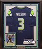 Russell Wilson Autographed Hand Signed Custom Framed Seattle Seahawks Jersey