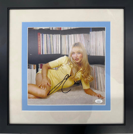 Sabrina Carpenter Autographed Hand Signed Custom Framed Vinyl Insert - JSA COA