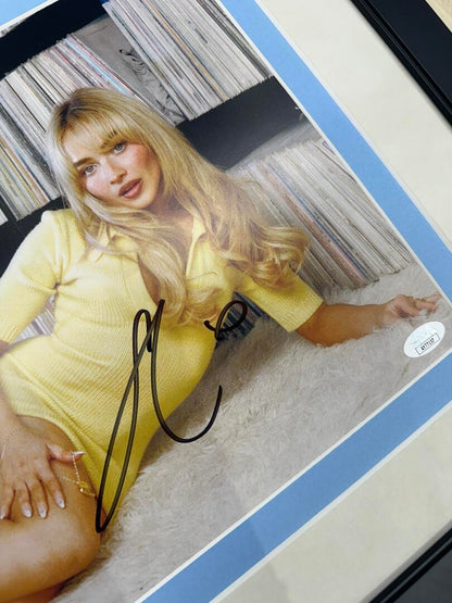 Sabrina Carpenter Autographed Hand Signed Custom Framed Vinyl Insert - JSA COA