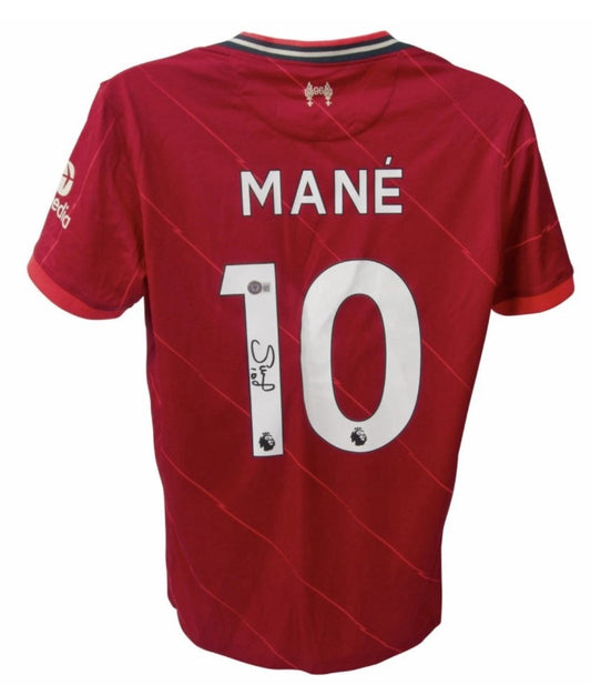 Sadio Mane Autographed Hand Signed Liverpool Jersey - Beckett COA