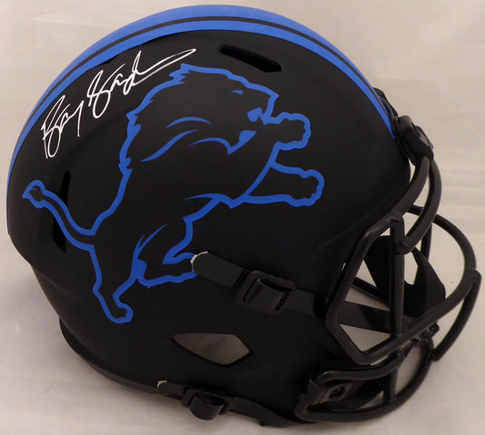 Barry Sanders Signed Full Size Replica Eclipse Detroit Lions Helmet - Beckett COA