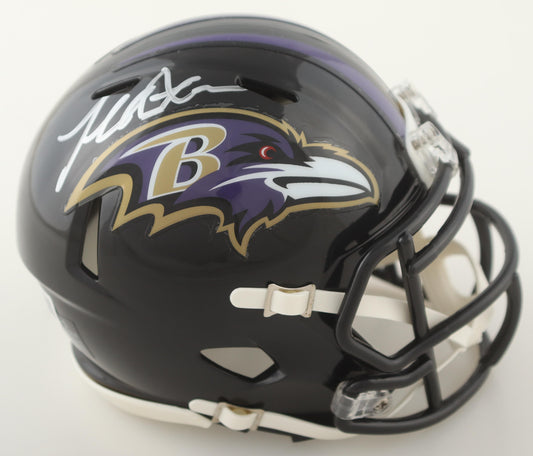 Terrell Suggs Autographed Hand Signed Baltimore Ravens Mini Helmet - Beckett COA