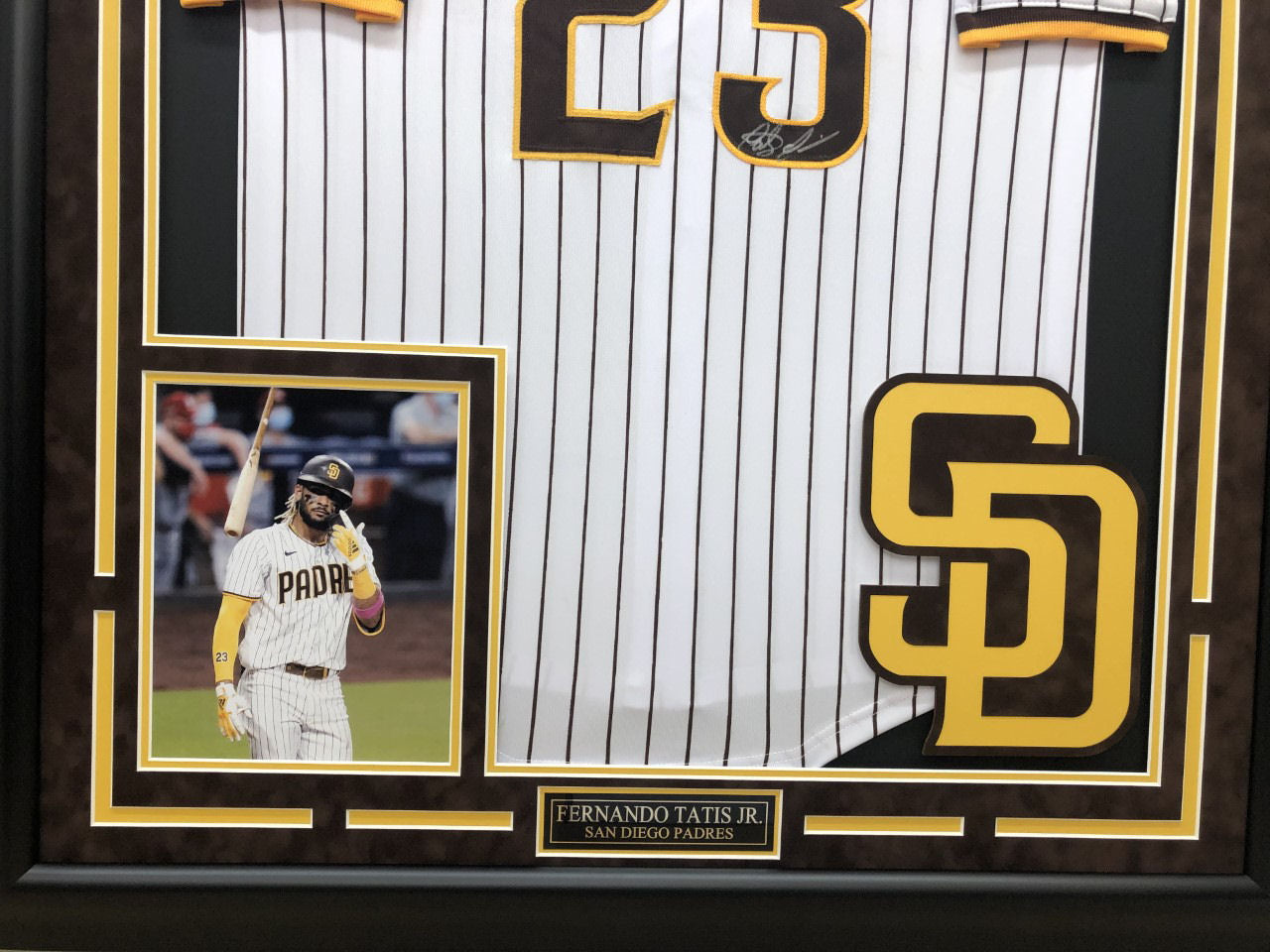 Fernando Tatis Jr. Autographed Hand Signed Custom Framed San Diego Padres Jersey - Beckett COA