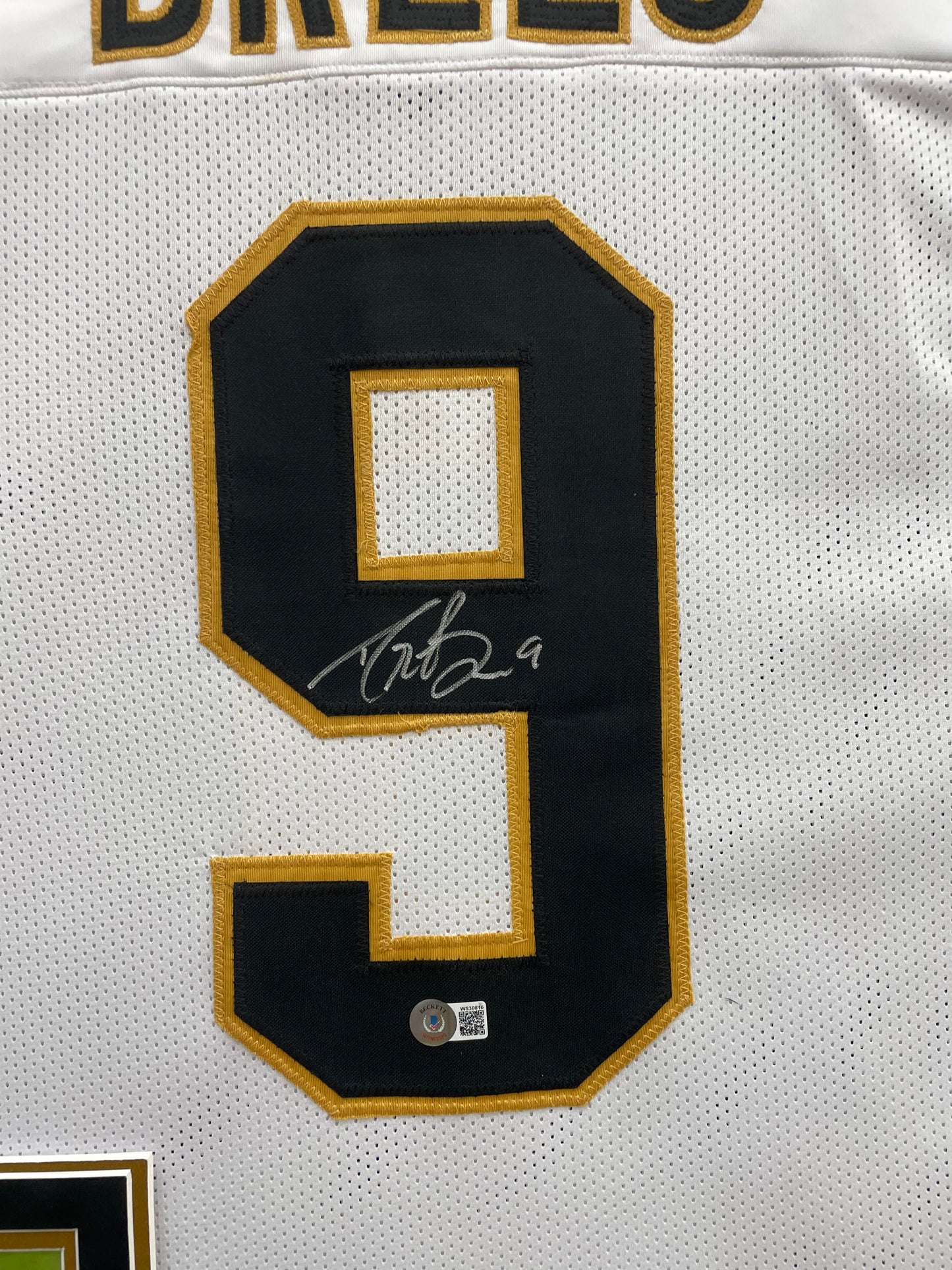 Drew Brees Autographed Hand Signed Custom Framed New Orleans Saints Jersey - Beckett COA