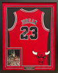 Michael Jordan Autographed Hand Signed Custom Framed Chicago Bulls Jersey - UD COA