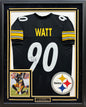 TJ Watt Autographed Hand Signed Custom Framed Pittsburgh Steelers Jersey - Beckett COA