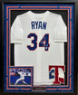 Nolan Ryan Autographed Hand Signed Custom Framed Texas Rangers Jersey