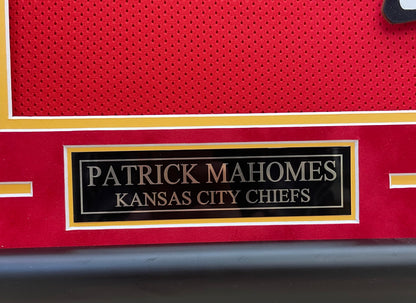 Patrick Mahomes Autographed Hand Signed Custom Framed Kansas City Chiefs Jersey - Beckett COA