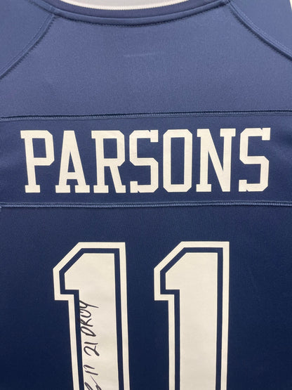 Micah Parsons Autographed Hand Signed Custom Framed Dallas Cowboys Jersey - Fanatics COA