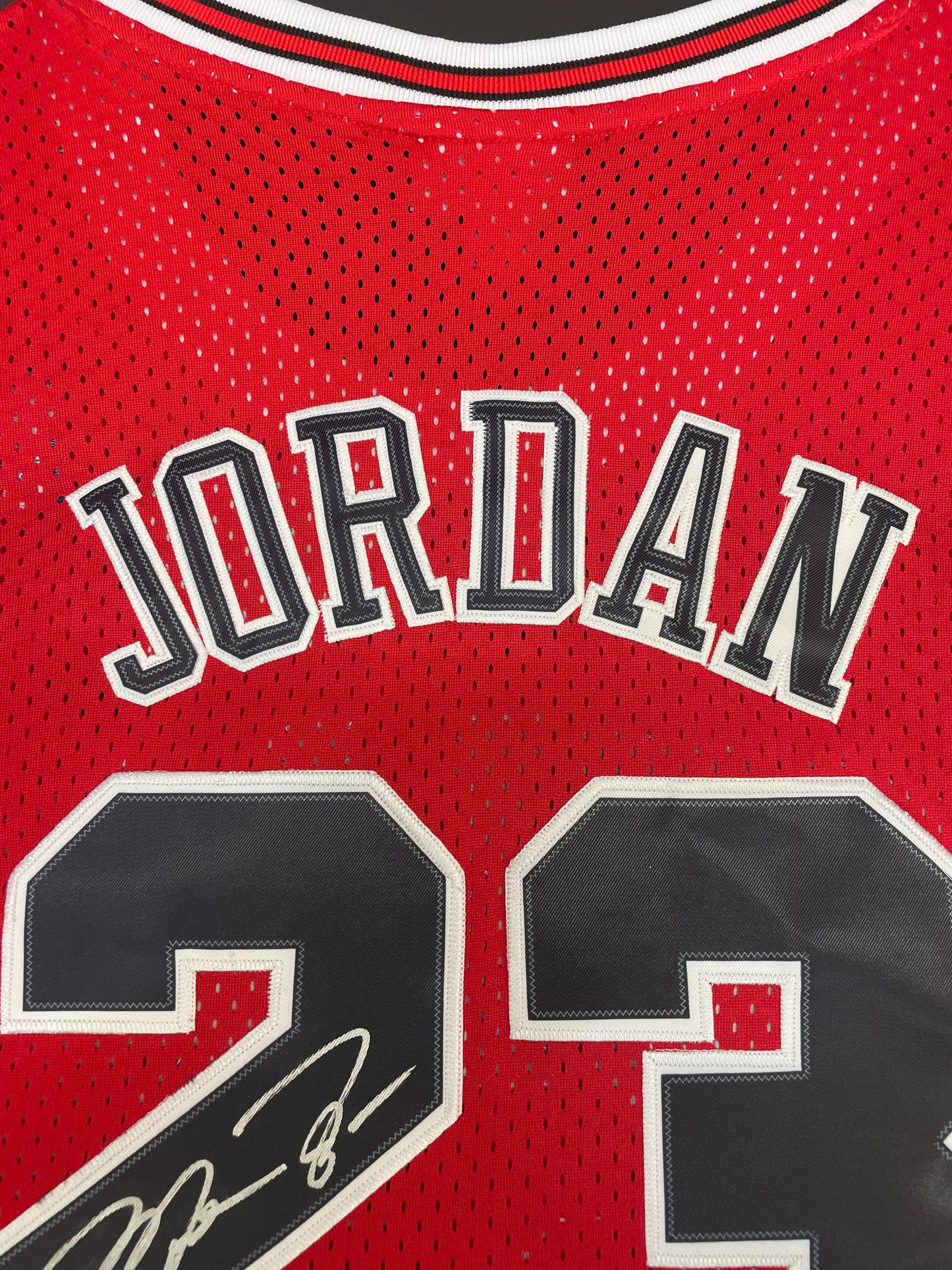 Michael Jordan Autographed Hand Signed Custom Framed Chicago Bulls Jersey - UD COA